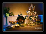 Buffet table lighting - photo by Christopher Breedlove Photography